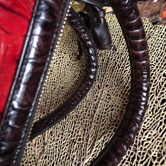 💋💋🌹RARE RUBY TRI TEXTURE💋🌹BRAHMIN SARA ROSE - Picture 4 of 8